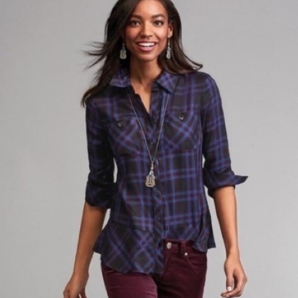 Cabi Plaid Blouse